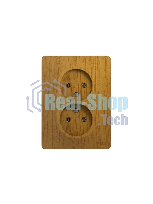 Розетка 2-м СП Glossa 16А IP20 без заземл. в сборе дер. дуб SchE GSL000520
