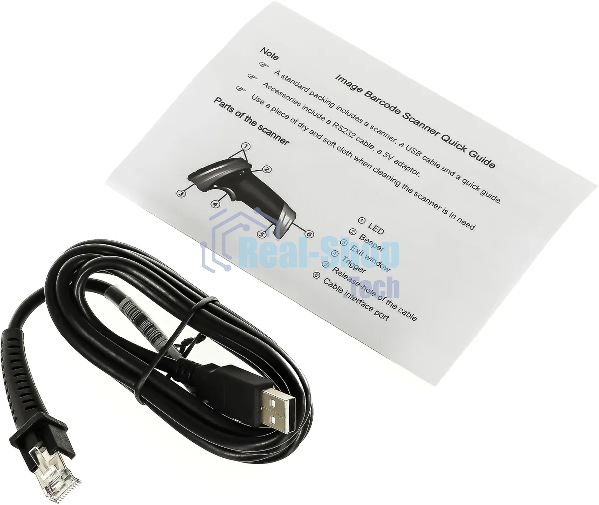 Сканер штрих-кода ручной Mindeo MD6600-SR 2D имидж, проводной, USB, черный