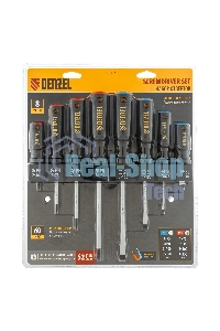 Набор отверток на полке Denzel 8 шт., PH+SL, S2, 3к рукоятка