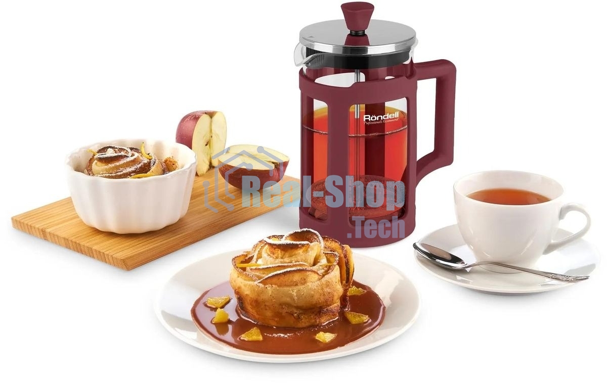 Френч-пресс Rondell Stripes RDS-1641 0.6 л красный