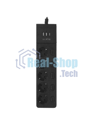 Сетевой фильтр QUMO Power Bar PRO 6SP4U (P-0006), черный