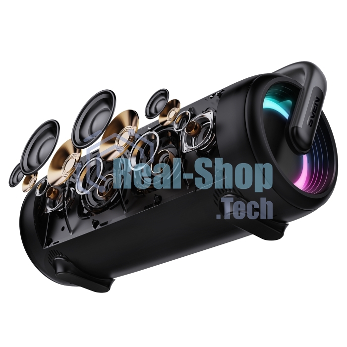 Колонка SVEN АС PS-395, черный (80 Вт, Waterproof (IPx5), TWS, Bluetooth, USB, 4800мА*ч)