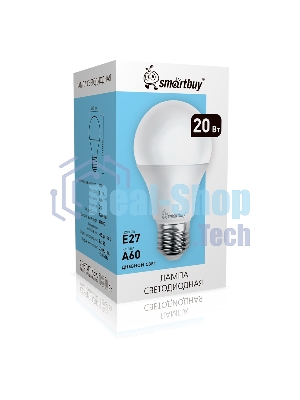 Светодиодная (LED) Лампа Smartbuy-A60-20W/4000/E27 (SBL-A60-20-40K-E27)