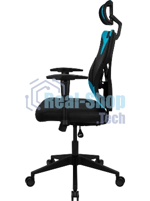 Кресло Aerocool GUARDIAN Ice Blue голубой, сетка, 150 кг, подголовник, регулируемые подлокотники, механизм качания, поясничная подушка