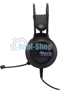 Гарнитура проводная с микрофоном Оклик HS-L300G Black черный 2.2м мониторные USB оголовье (1796949)