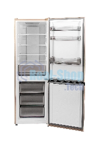 Холодильник Smile SRF348BGT бежевый мрамор двухкамерный 215/95 л морозилка снизу, No Frost