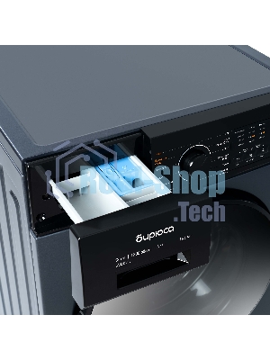 Стирально-сушильная машина Бирюса WMD-SM812/03 W перламутровый синий, загрузка фронтальная 8 кг, 1200 об/мин, класс: А+++