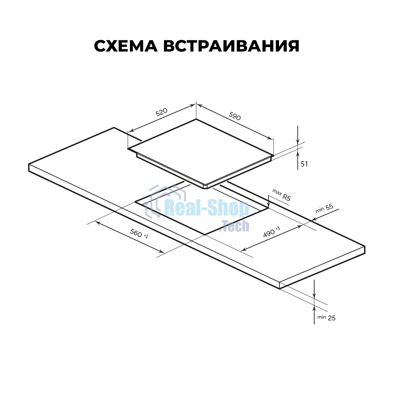 Электрическая варочная панель LEX EVH 640A BL Hi-Light, независимая, черный