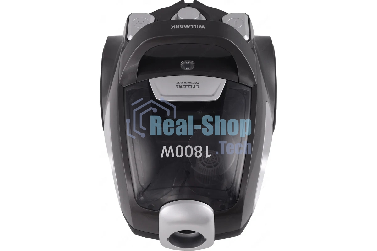 Пылесос Willmark VC-1865CY черно-серый, 380/1800 Вт, уборка сухая, пылесборник контейнер 2 л