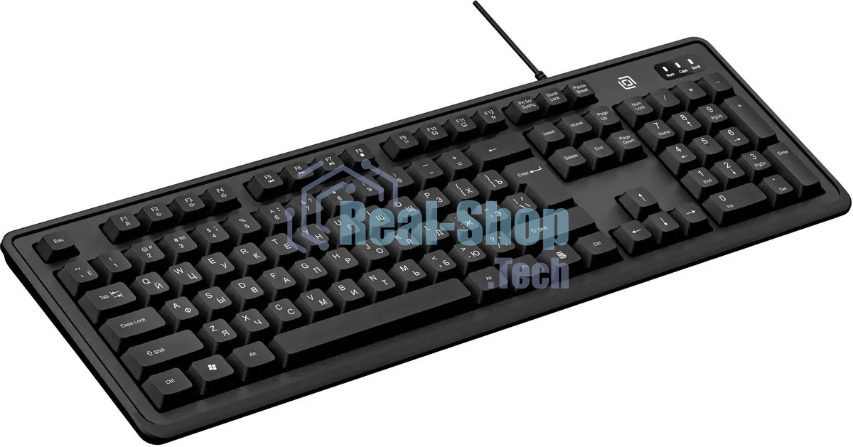 Клавиатура проводная Oklick K175 черный USB Multimedia