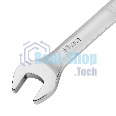 Ключ комбинированный трещоточный Denzel 14708 14 мм, CrV, матовый хром 14708