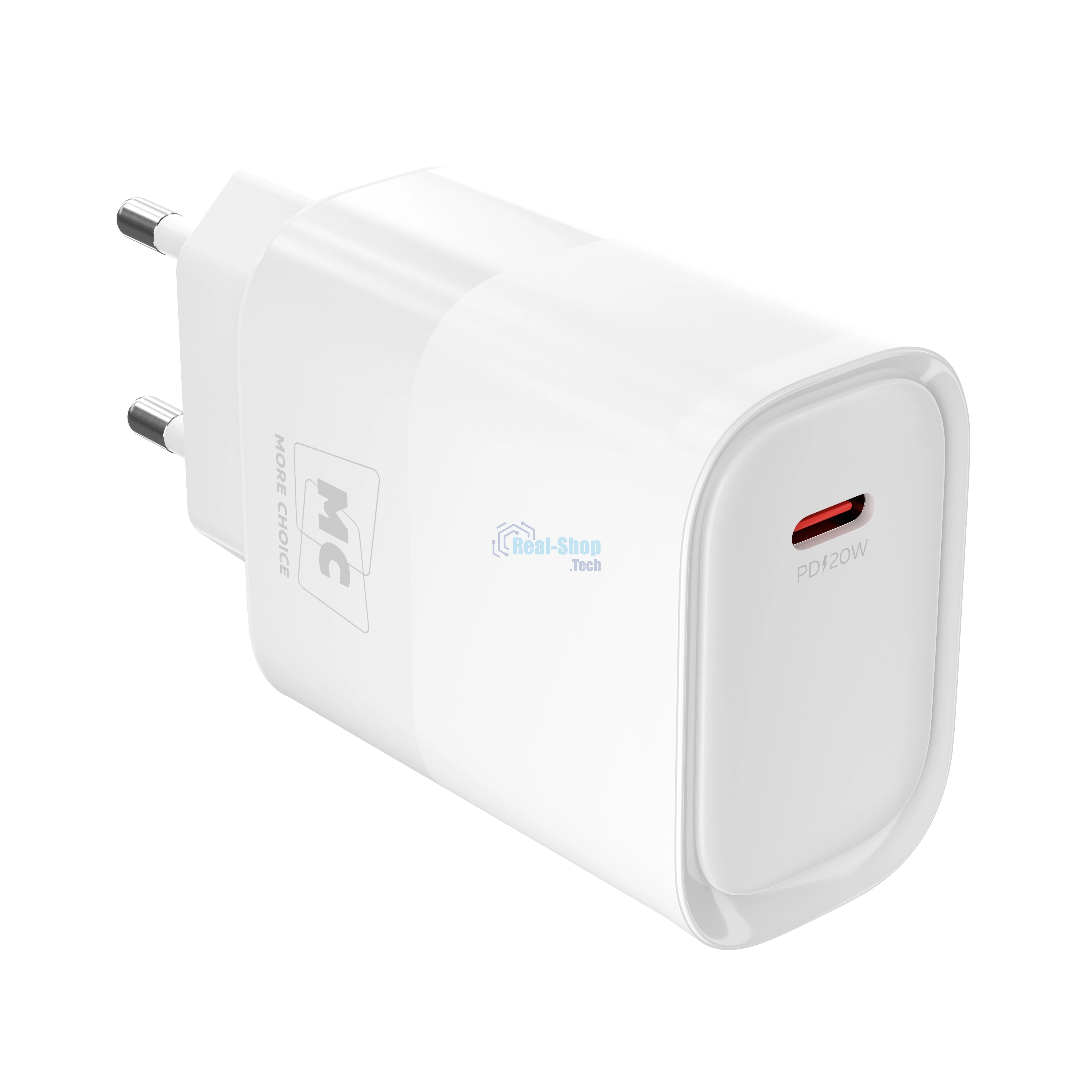 Сетевое зарядное устройство MORE CHOICE (4620202553508) NC67a СЗУ 1Type-C 3.0A PD 20W, белый