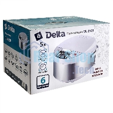Мультиварка DELTA DL-6529 белый, 900 Вт, 5л, 6 ПРОГРАММ (4)