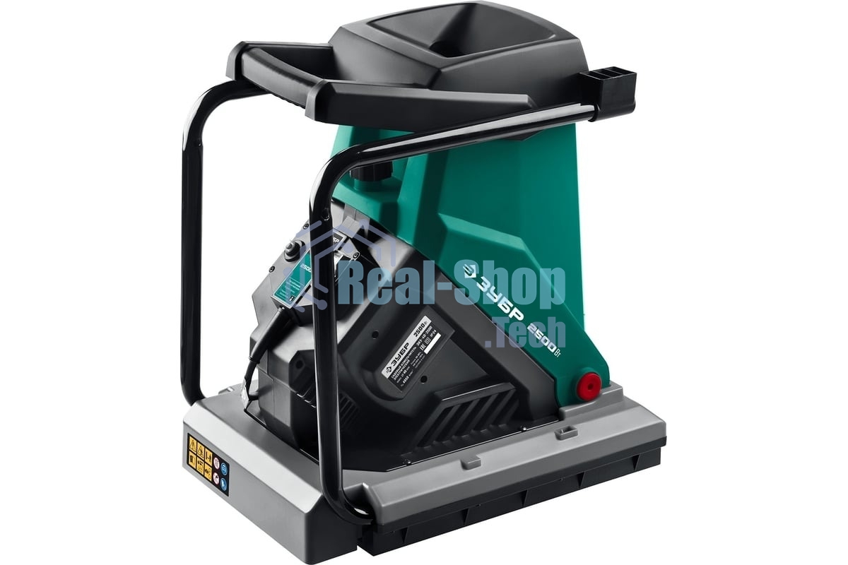 Измельчитель садовый электрический Зубр ЗИЭ-40-2500 р/с 40 мм, контейнер 50 л, 2500 Вт