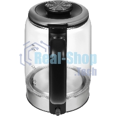 Чайник электрический Hyundai HYK-G5501 1.7 л, 2200 Вт, серебристый/черный