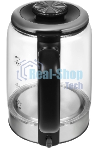 Чайник электрический Hyundai HYK-G5501 1.7 л, 2200 Вт, серебристый/черный