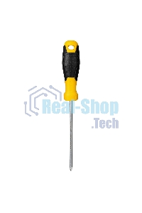 Крестовая отвертка Deli DL635125 PH1x125мм CR-V, Двухкомпонентная ручка. Хромированная.