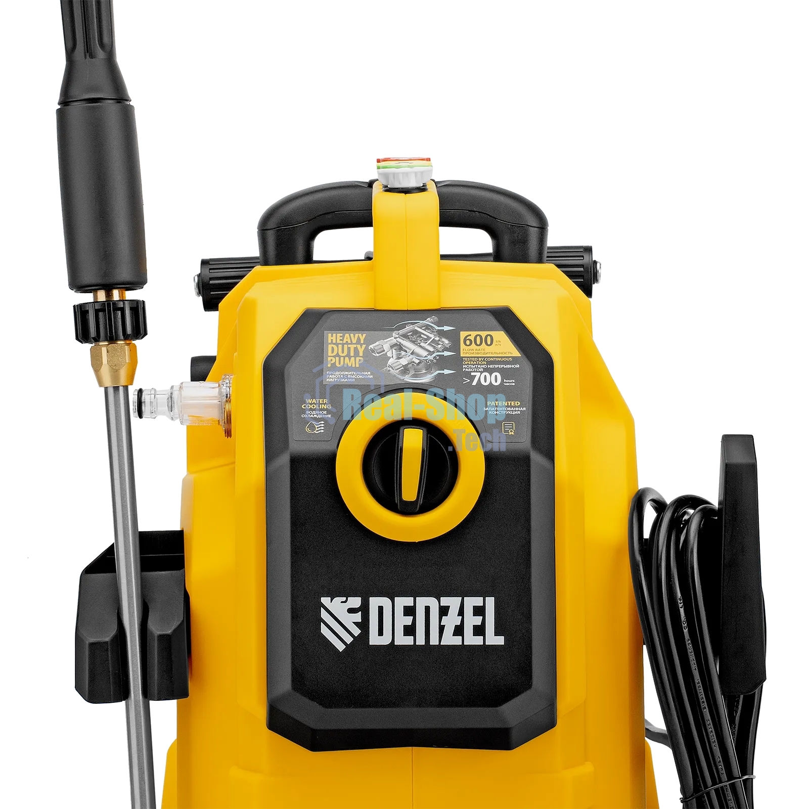 Моечная машина высокого давления Denzel K 90 Power, 3100 Вт, 220 бар, 600 л/ч, асинх. двиг.