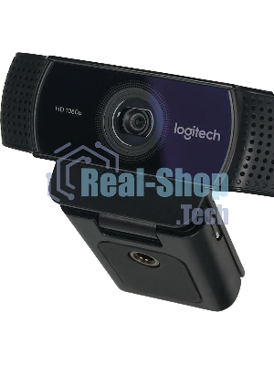 Веб-камера Logitech C922 Pro Stream 1920x1080, 30 кадр/с, USB Type-A, микрофон (2 шт, шумоподавление), автоматическая фокусировка, автоосвещение, универсальное крепление