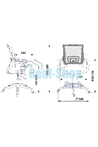 Кресло компьютерное Бюрократ CH-695NLT/BLACK спинка сетка черный TW-01, сиденье черный TW-11