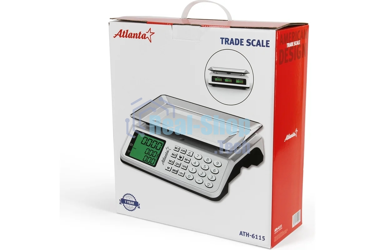 Весы торговые электронные настольные Atlanta ATH-6115 белый