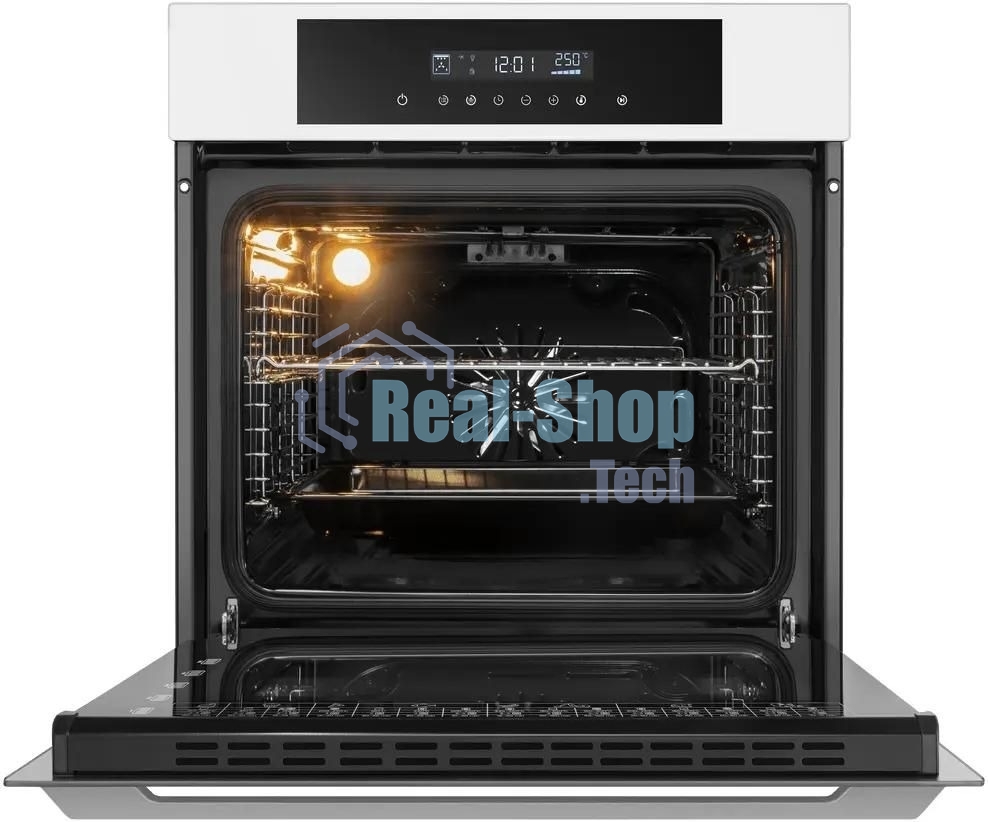 Шкаф духовой электрический Maunfeld AEOD60103W, 60л, дверца с 3 стеклами, белый