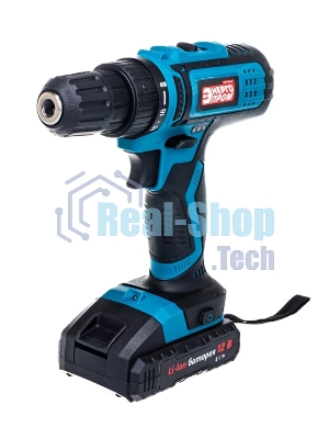 Дрель-шуруповерт Энергопром ДА-12/2Li, 12 В, 2 Ач, 30 Нм, щеточный