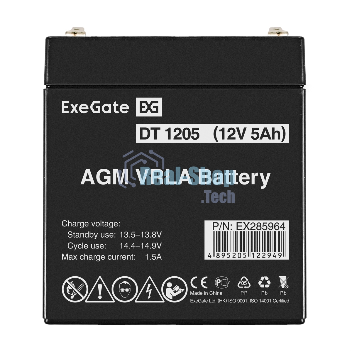 Батарея для ИБП ExeGate DT 1205 (12V 5Ah, клеммы F1)