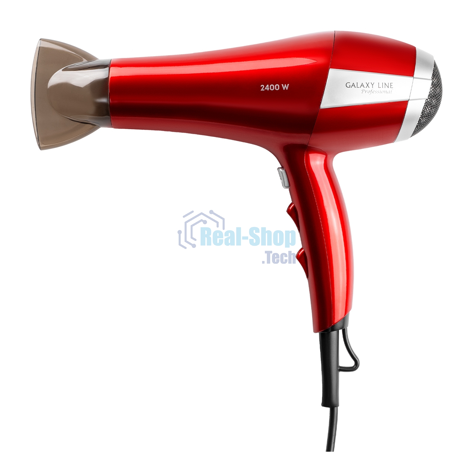 Фен для волос Galaxy Line GL 4365, красный, 2400 Вт, функция 