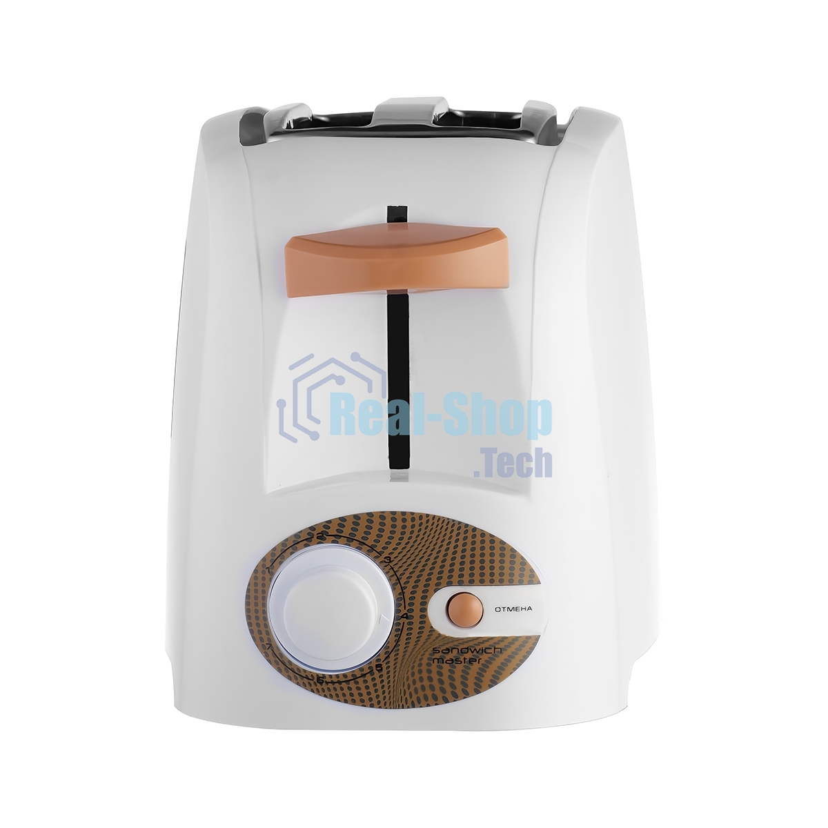 Тостер Centek CT-1420 (белый) 750 Вт, 7 уровней мощности, теплоизолированный корпус, функция отмены