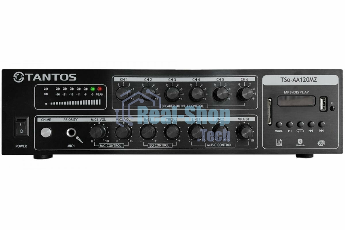 Усилитель Tantos TSo-AA120MZ 120Вт черный (00-00025063)