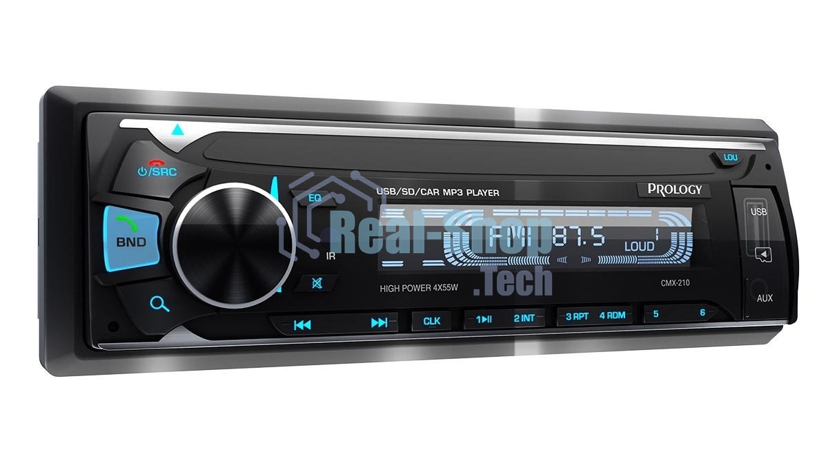 Автомагнитола Prology CMX-210, 1 DIN, Bluetooth, USB Type-A, AUX, пульт ДУ