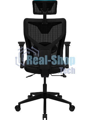 Кресло Aerocool GUARDIAN Ice Blue голубой, сетка, 150 кг, подголовник, регулируемые подлокотники, механизм качания, поясничная подушка