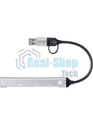 USB-концентратор VCOM DH297, USB 3.0/USB Type-C, USB/SD/TF, USB