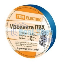 Изолента ПВХ синяя 15мм 10м TDM