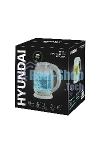 Чайник электрический Hyundai HYK-S3808 1.7л. 2200Вт белый (корпус: стекло)