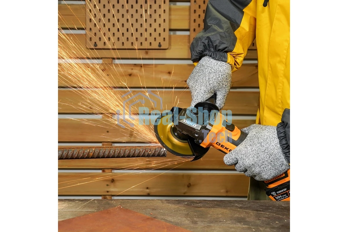 Угловая шлифовальная машина Deko DKAG20-125 8500об/мин рез.шпин.:M15 d=126мм