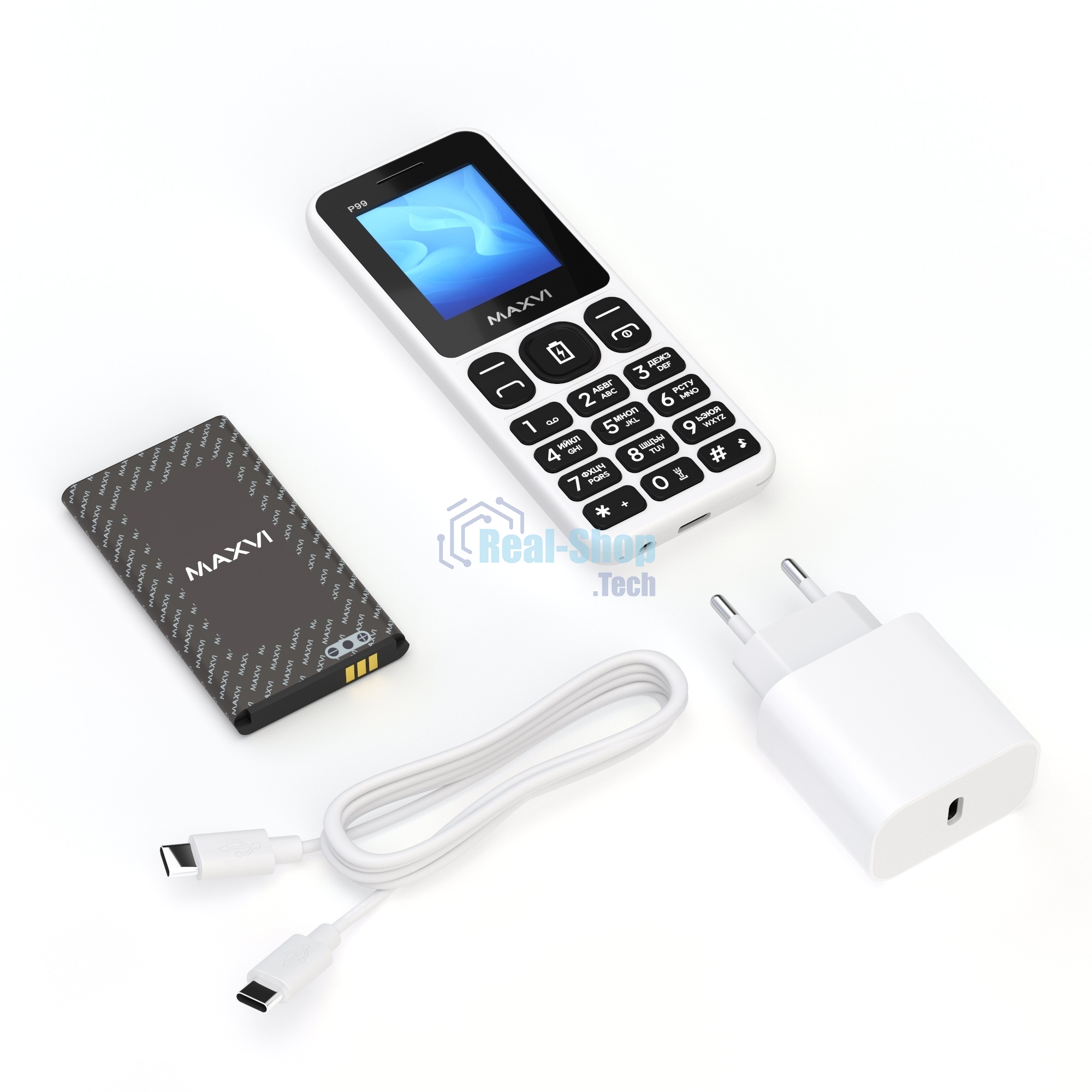 Мобильный телефон Maxvi P99 белый