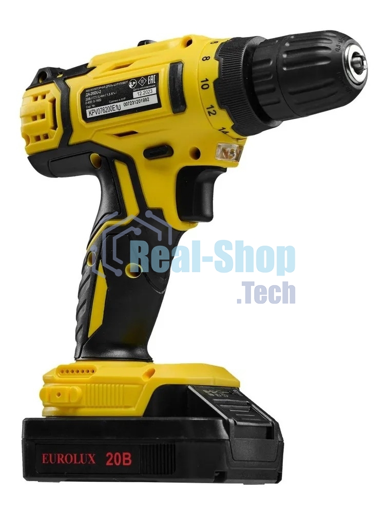 Дрель-шуруповерт аккумуляторная Eurolux ДА-20DU-2