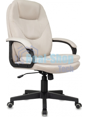 Кресло руководителя Бюрократ CH-668 светло-бежевый Holland 06, крестов. пластик