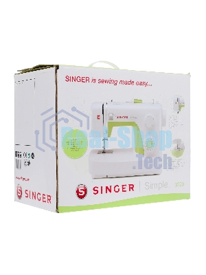 Швейная машина Singer Simple 3229 белый, электромеханическая, вертикальный качающийся, 29 операций, петля полуавтомат