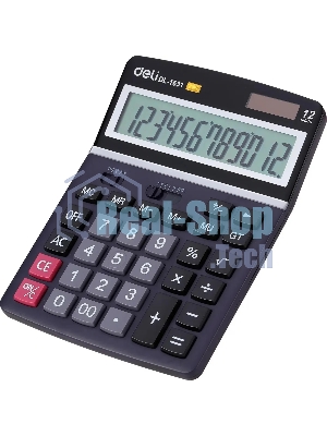 Калькулятор настольный Deli E1631 черный 12-разр.