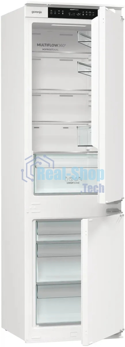 Встраиваемый холодильник Gorenje NRKI517141 белый двухкамерный 175/68 л морозилка снизу, No Frost