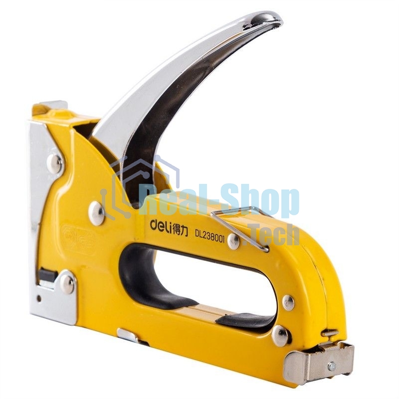 Мебельный степлер Deli DL238001 4-8мм. Полностью стальная конструкция.