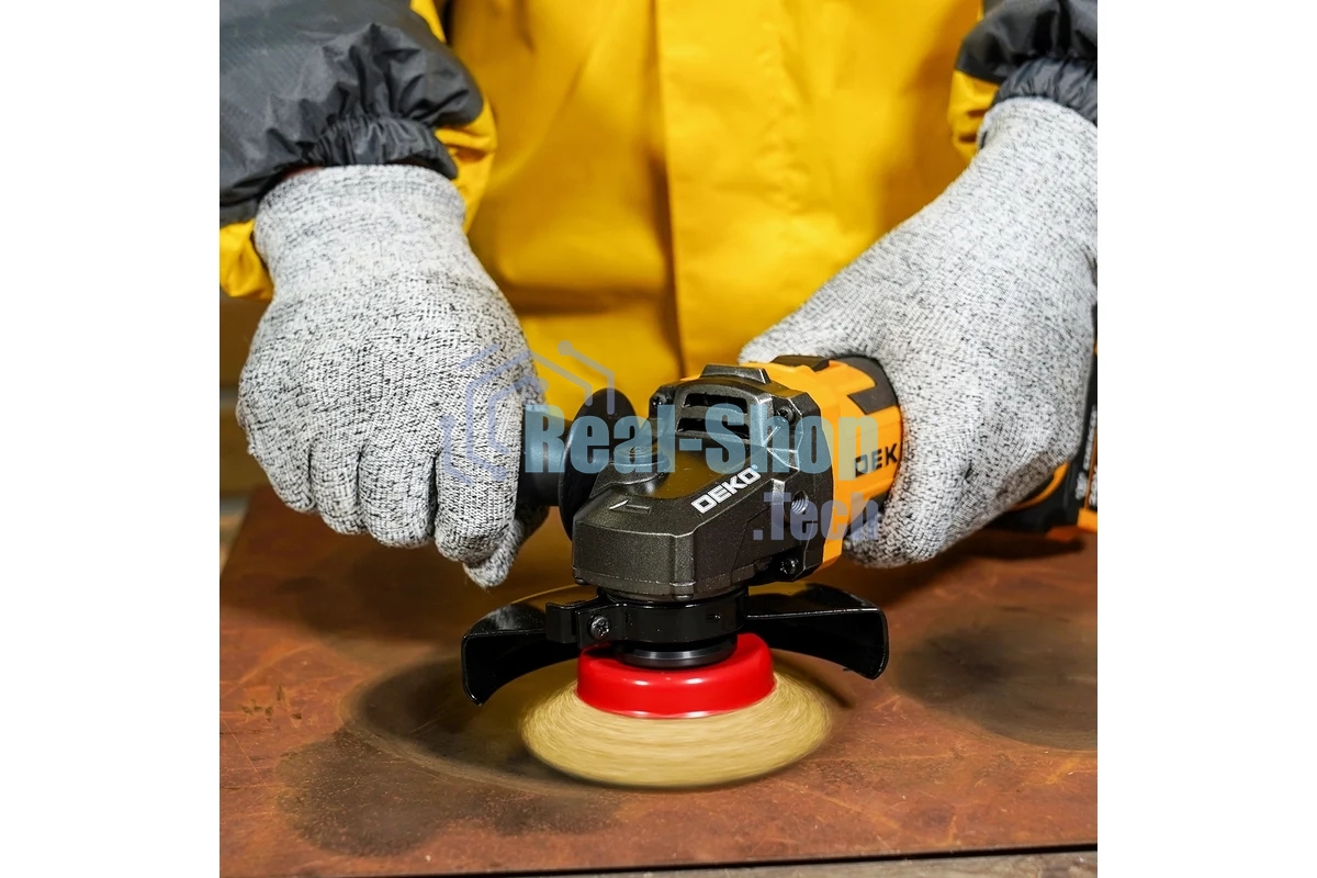 Угловая шлифовальная машина Deko DKAG20-125 8500об/мин рез.шпин.:M15 d=126мм