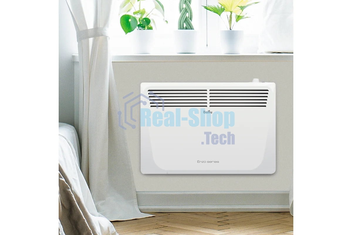 Конвектор Ballu Enzo BEC/EZMR-2000 белый, 2000 Вт, 25 м2, термостат