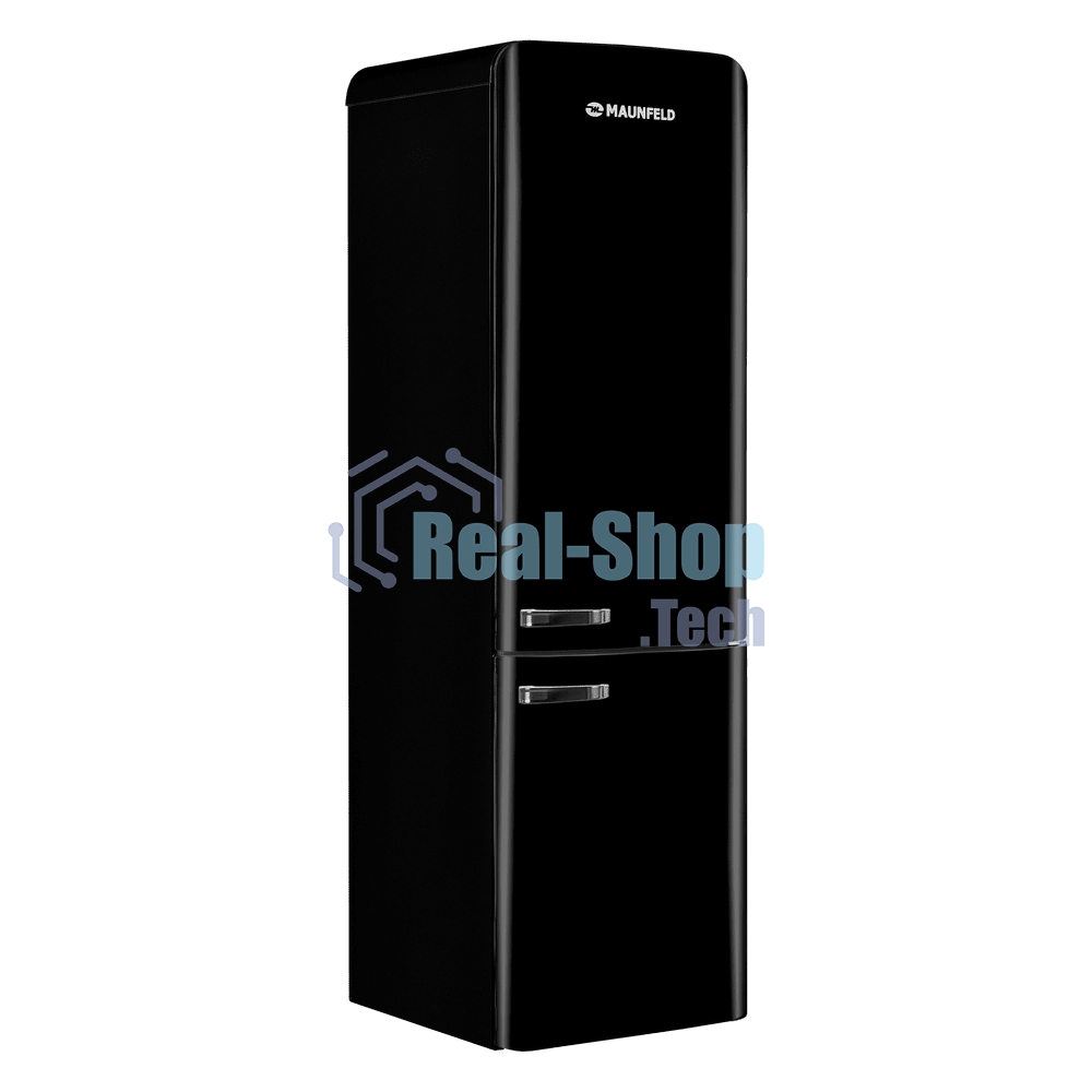 Холодильник Maunfeld MFF186NFRB черныйдвухкамерный 181/71л морозилка снизу