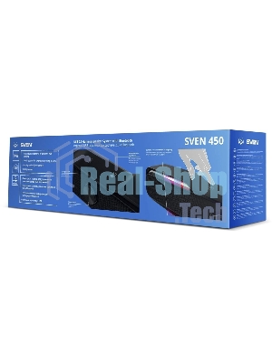 Акустическая система SVEN 450 2.0 (2x5W, Bluetooth, RGb-подсветка) черная