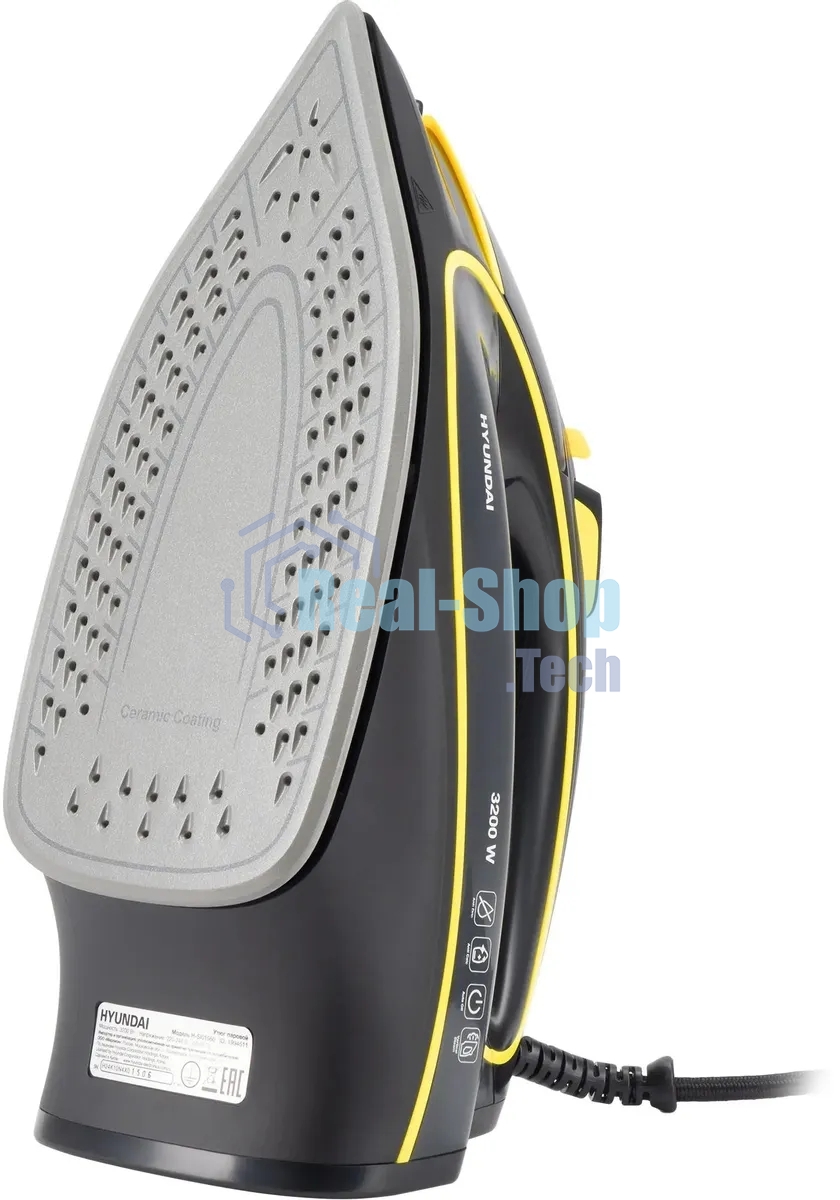 Утюг Hyundai H-SI01560 3200Вт черный/желтый