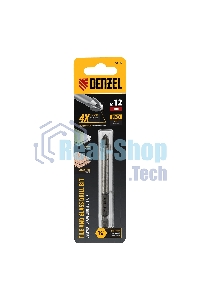 Сверло по керамической плитке Denzel 12 мм, крестовая пластина, 6-гр. хвостовик